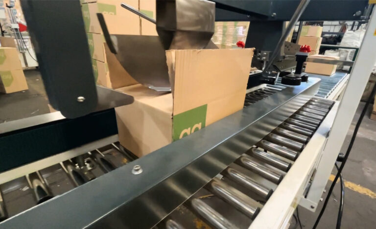 linea de armado y embalado de cajas