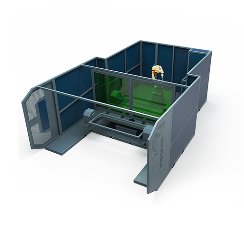 idearco - celda de soldadura de dos estaciones giratoria con mesa giratoria